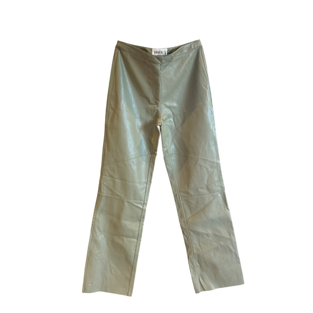 Sovere Influence Faux Leather Pant Green Tea Size S NWOT Sold Out - Picture 10 of 10